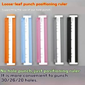 Punch Positioning Ruler Plate Matching Tool Multifunktionellt Punch Tool Office 30 Hål Löst blad Stansning och bindande pappersverktyg