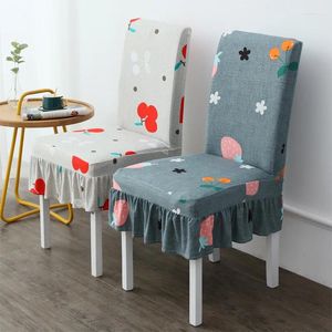 Chair Covers Dining Room Cover Stretch Modern Simple Universal Elastic Home Kitchen El Restaurant Printed Protector Seat