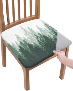 Chair Covers Forest Gradient Abstract Green Seat Cushion Stretch Dining 2pcs Cover Slipcovers For Home El Banquet Living Room