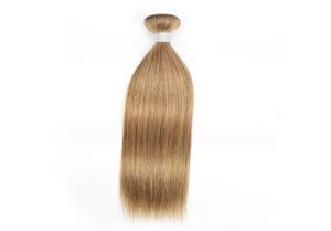 8 Asche Blonde gerade Haarbündel brasilianische peruanische malaysische indische jungfräuliche Haare 1 oder 2 Bündel 1624 Zoll Remy Human Hair Exte3638446