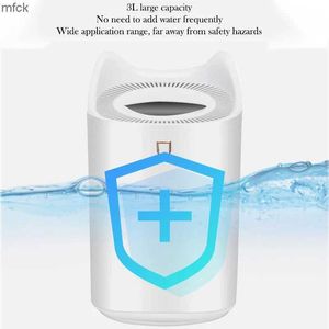 Umidificatori Nuovo umidificatore aereo 2000 ml Diffusore di grande capacità Atomizzatore Atomizzatore Aroma ad ultrasuono diffusore fresco produttore di nebbia per il purificatore Air Humificador