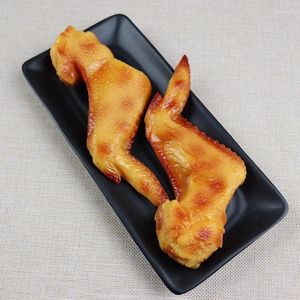 Decorative Flowers 1pc Big Simulation Chicken Wings Food Model Pork Belly Shooting Props Sample Kitchen Decoration