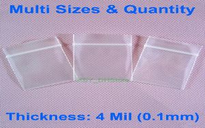 Multi Sizes Quantity 4 Mil Thick Mini Small Poly Zipper Bags Inch 1quot 15quot x 12quot 2quot Plastic Storing 2846659