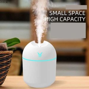 Luftfuktare 250 ml USB mini luftfuktare aromolja diffusor för hemmabil ultrasonic mute mist maker diffusor med LED -färglampa