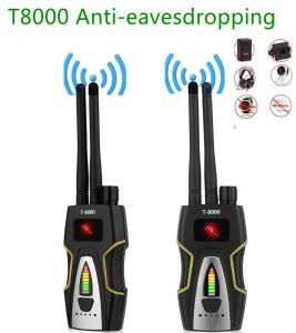 System T8000 Dual Antenna RF Signal Detector GSM Audio Finder GPS Scan Detector Antispy Bug Anti Candid Camera Detector