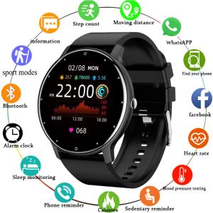 Fälle ZL02D MEN Smart Watch Full Touchscreen Fiess Tracker IP68 wasserdichte Sportfrauen Smartwatch für Xiaomi Huawei ios Telefon 2023 2023
