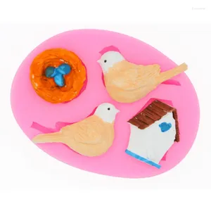 Stampi da cottura Casa di uova per uccelli e altre decorazioni per torta al cioccolato modellante in moado stampo silicone 15-700