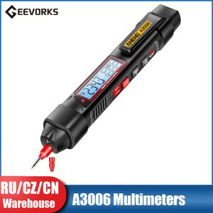 A3006 Pen Type Digital Multimeter 4000 Count AC/DC Voltage Tester Zero Fire Line Detector Resistance Capacitance and Diode Testi