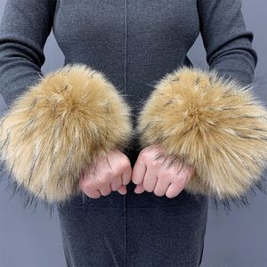 Faux Fur Wrist Cuffs Winter Furry Bands Imitational Animal Fur Wrist Warmer Arm Warmer Leg Warmer Ankle Warmer One Size