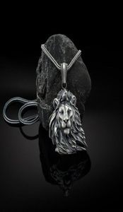 Men039s Windward Plush Lion Pendant Animal Necklace Punk Hip Hop Chain251A3172064