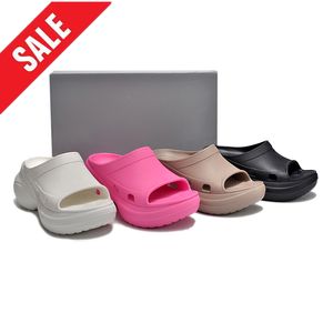 Sandálias de slides de piscina Designer Sandale Pink preto Branco Plataforma de borracha Slides Moda Mulheres Senhoras Summer Beach Sapatos de luxo MULES