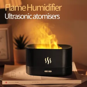 Humidifiers Reup Flame Aroma Diffuser Air Humidifier Ultrasonic Cool Mist Maker Fogger Led Essential Oil Jellyfish Difusor Fragrance Home