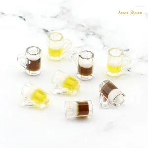 Decorative Figurines 10 Pieces Simulated Wine Cup Resin Accessories Miniature Beer Glass Dollhouse Mug Models Fairy Garden House Decor