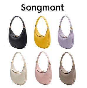 Mode Songmont Crescent Luna Designer Bag Strap Womens Mens Luxurys Handbag Crossbody Half Moon Bags Totes avtagbar axel Sling Satchel Calfskin Bag 3466675