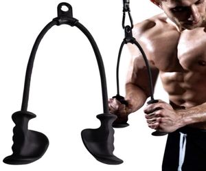 Ergonomik triceps ipi kavramak kolay, kaymaz ağır hizmet tipi aşağı çekme sapı DIY kasnak kablo bağlantı sporu yükseltilmiş egzersiz çubuğu 22046216077