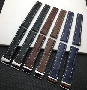 Luxury Genuine Leather Watch Band Watchband per cinghia per Navitimer World Avenger/Navitimer Belt 22mm 24mm6774659