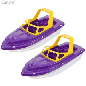 Bath Toys Childrens Beach Toy Set Sailing Speedboat Små leksaker Badbåtar för småbarn 1-3 Roliga tecknade yacht barn i åldrarna 4-8 baby 240413