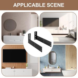 L Shape Wall Bracket Floating Wall Shelf Bracket Right Angle Design Support Tool For Kitchen Living Room Porch And Shop