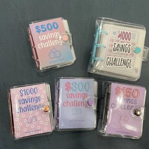 Kwykwy Mini Pocket Binder Money Saving Orgenizer Notebook Cash Stopping Planner Notepad Budgetbindemedel med kuvert