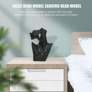 Accessories Half Face Jewelry Display Jewlery Holder Stand Resin Necklace Bust Model