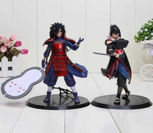 2PCSSET 17cm Anime Uchiha Madara Uchiha Sasuke PVC Figuras de ação Modelo Toys no Opp Bag Q07227479060