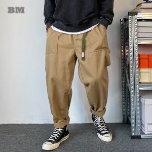 パンツ日本のストリートウェアカーキカーゴパンツメンズ衣類ハラジュクカジュアルストレートバギーズボン韓国の高品質ジョガー男性