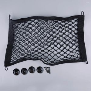 Car Organizer Universal Stretchable Elastic Small Cargo Net Pocket Trunk Side Storage Mesh Bag