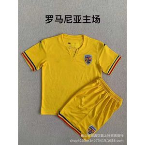 Fotbollströjor Rumänien Alexandru Cicaldau Ianis Hagi Dennis Man Marin Football Shirts Maillots Futbol Home Third Kit Kidsh240307