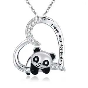 Colares pendentes PANDA JOENS MULHERES I AMOR VOCÊ SEMPRE CORAÇÃO CRISTAL CRISTAL CRISTAL CARTO ANIVERSÁRIO GUIL