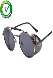 Herrendesigner Sonnenbrille Luxus Steampunk Brille für Frauen Männer Retro rund Unisex Brillengläser UV400 Dampf Punk Lunettes de So6656119