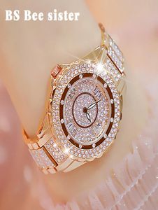Crystal Women Watchs Designer Brand Brand Luxury Diamond Rose Gold Woman Watch Elegant Ladies Orologio da polso Montre Femme 20193361373