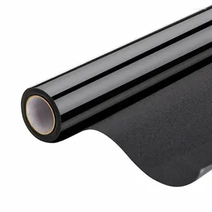 Window Stickers 1 Roll Black Film Static Protection Privacy Block Sun UV Sticker For Bedroom Car Glass Blackout Opaque