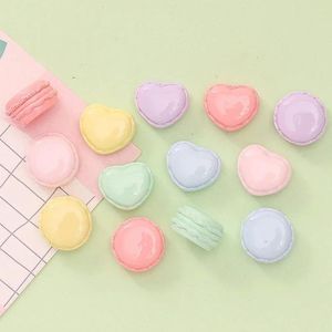 装飾的な置物10pcs光沢のあるマカロンシリーズヘアピンスクラップブッキングのためのフラットバックカボコン