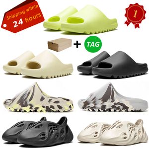 Sandals Slippers Slippers Slies Men Women Beach Nasual Shoes with Hobox Solid Color Fashion Onyx Bone Clowgreen Ink Yellow White Ararat Crear Clay Slaides