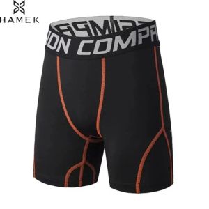Shorts calças de compressão infantil com shorts executando shorts reflexivos de tênis de fitness de fitness de fitneira rápida