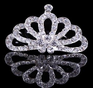 2021 Shiny Rhinestone Hair Clip Small Girls Diadem Crown Tiara Children Head Jewelry Accessories for Ornaments Baby Hairpin4280373