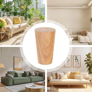 Solid Wood Furniture Legs Sofa Replacement Wooden Leg Set Of 4 Round Wood Sofa Legs Turned Spindle Bun Feet For Armchair