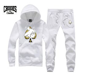 Crooks and Castles felpa diamante moda hip hop felpa con cappuccio abbigliamento uomo abbigliamento sportivo hiphop pullover felpe marca crooks Stylish3024495