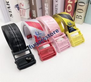 allmatch correct version OFF beit white canvas belt All Black pure pink Red ow4669708