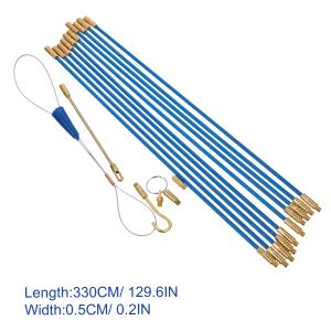 Verktyg tråder elektrisk tråd drag kit fiskband kabel stavar verktyg tryck transparent fiske körning