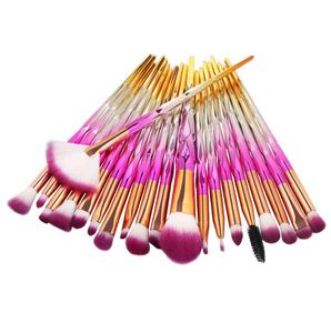 20Pcs Diamond Makeup Brushes Set Powder Foundation Blush Blending Eye shadow Lip Cosmetic Beauty Make Up Pincel Maquiagem5526309