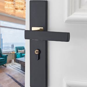 6x minimalistisk dörrlås Kontinentalt sovrum Dörrhandtag Lås inre anti-stöldrum Säkerhetsdörrlåset Mute Gate Lock