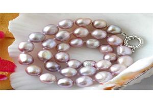 Unika pärlor smycken butik vit rosa lavendel svart sötvatten pärlhalsband fina smycken kvinnor gåva9425042