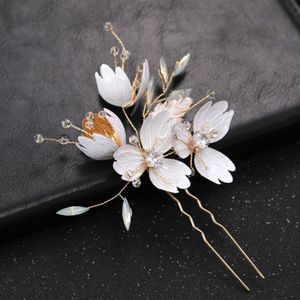 Rhinestone Flower Decor Alloy Hairpin Flower Messy Bun Maker Alloy Tiara för tjockt lockigt hårstylingdekorativ