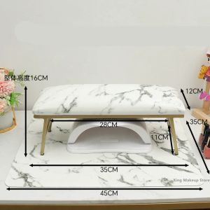 Spoczywa nowe 1/2pcs zielony paznokcie sztuka ręka Poduszka Zestaw Manicure Table Ręka Poduszka Poduszka Uchwyt Ramię Ramię paznokcie Stojak z matą 2#