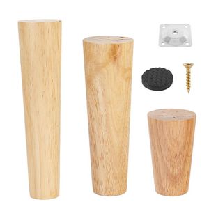 Wooden Furniture Legs Slanting Straight Wooden Sofa Legs Feet Coffee Table Bed Cabinet Replacement With Screw Mounting Plate