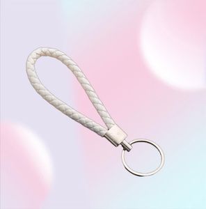 PU Leather Braided Woven Rope Keychain DIY Bag Pendant Key Chain Holder Key Car Trinket Keyring For Men Women Gift Jewelry9634818