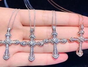 Köpüklü Top Satış Lüks Takı 925 STERLING Gümüş Prenses Kesim Beyaz Topaz Cz Kristal Kadın Kolye Klavikula Kolye Hediyesi9359622