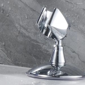 Bathroom Sink Faucets Sucker Shower Bracket Base Nozzle Fixed Wall Rack Plastic Head Electroplating