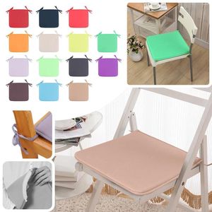 Pillow Candy Colors Garden Fabric Plain Square With Strap Chair Seat Pad For Outdoor Bistros Stool Patio Dining